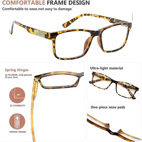 نظارات قراءة Eyekepper مكونة من 4 قطع للنساء والرجال، نظارات قراءة بتصميم +2.50 in Saudi Arabia