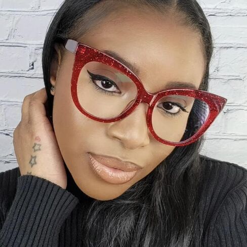 bullabulling Ladies Reading Glasses Stylish Frame - Oversized cat eye Design Reader Eyeglasses for Women in Saudi Arabia