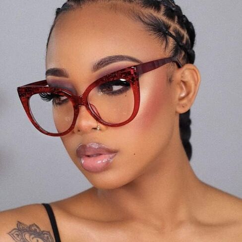 bullabulling Ladies Reading Glasses Stylish Frame - Oversized cat eye Design Reader Eyeglasses for Women in Saudi Arabia