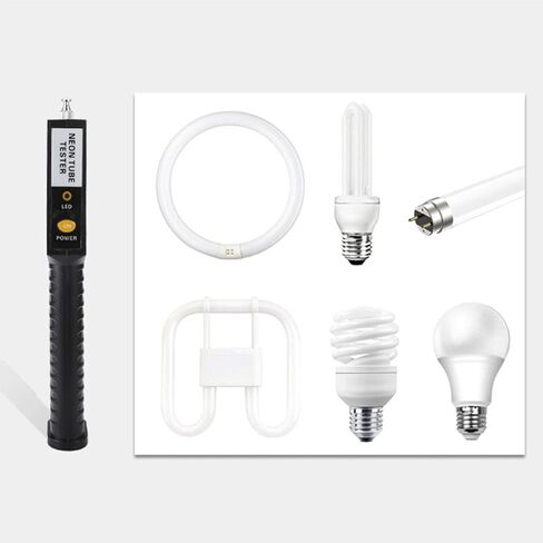 Neon Tube Tester,LED Tester,Battery Powered Portable Handheld Universal Neon Tube Lamp Fluorescent Light Bulb Tester,Lamp Diagnostic Detector,for Testing Various Lamp Light Tube(No Battery Included) in Saudi Arabia