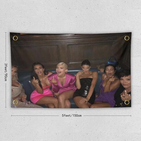 Nhmua Kardashians Flag Banner Tapestry for Teen Bedroom Wall Hanging College Decor 3x5 Feet Indoor Outdoor Poster in Saudi Arabia