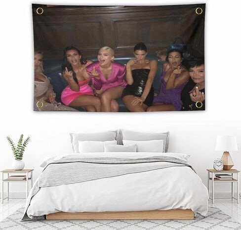 Nhmua Kardashians Flag Banner Tapestry for Teen Bedroom Wall Hanging College Decor 3x5 Feet Indoor Outdoor Poster in Saudi Arabia