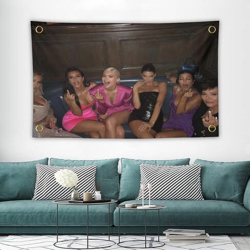 Nhmua Kardashians Flag Banner Tapestry for Teen Bedroom Wall Hanging College Decor 3x5 Feet Indoor Outdoor Poster in Saudi Arabia