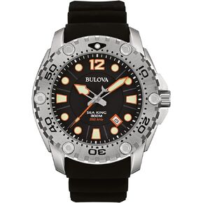 Bulova Men's 96B228 Sea King Analog Display Japanese Quartz Black Watch in Kuwait