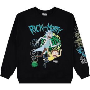 RICK AND MORTY Mens Sweatshirt Mens Multi Print Sweatshirt - Rick & Morty, Summer, Squanchy Classic Crewneck