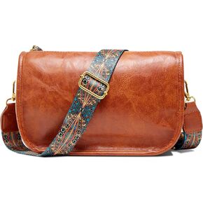 Aoekaff Vintage Crossbody Bag For Women,Ethnic Style Leather Shoulder Bag Retro Clutch Purses