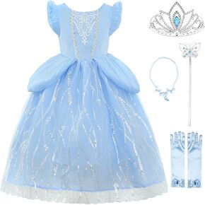JerrisApparel Girls Princess Costume Birthday Cosplay Party Dress Pageant Role Play