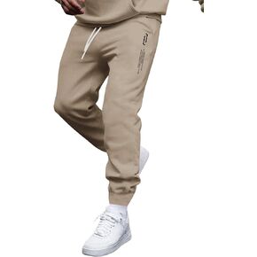 WDIRARA Men's Letter Print Graphic Drawstring Waist Sweatpants Workout Joggers Pants with Pockets