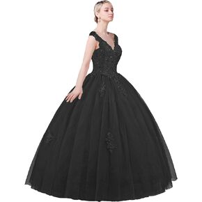 Quinceanera Dresses Lace Prom Ball Gown Sweet 16 Princess Dresses