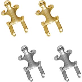 coadipress 2 Pairs Frog Non-Piercing Cuff Ear Clip for Men Women Punk Cool Gold Silver Plated Gothic Jumping Frog Animal Wrap Fake Cartilage Earrings