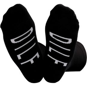 TSOTMO 2 Pairs DILF Socks Dad I’d Like to Socks Novelty Socks for Men Hot Dad Socks