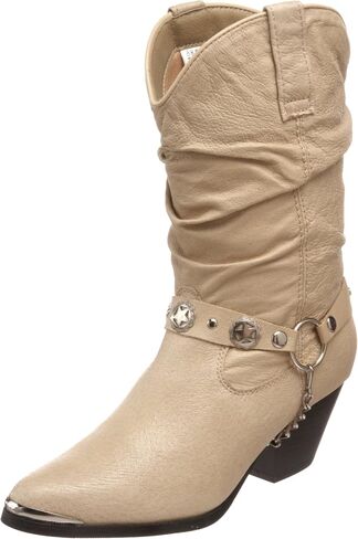 Dingo Womens Olivia Pointed Toe Casual Boots Mid Calf Mid Heel 2-3" - Black in Saudi Arabia