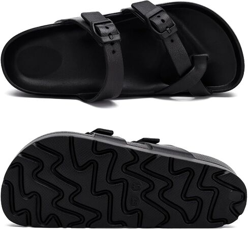 SOSOWHLTE Womens Platform Sandals Arch Support Slide with Adjustable Buckle | Thick Cushioned Sole, Lightweight, Non-Slip, Ring Toe Design, Beach, Pool, Garden, Travel, Shower, Daily Wear in Saudi Arabia