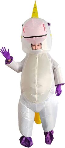Halford Inflatable Unicorn Costume for Adults, Deluxe Seven-color Rainbow Unicorn Suit for Halloween Cosplay Party Props in Kuwait