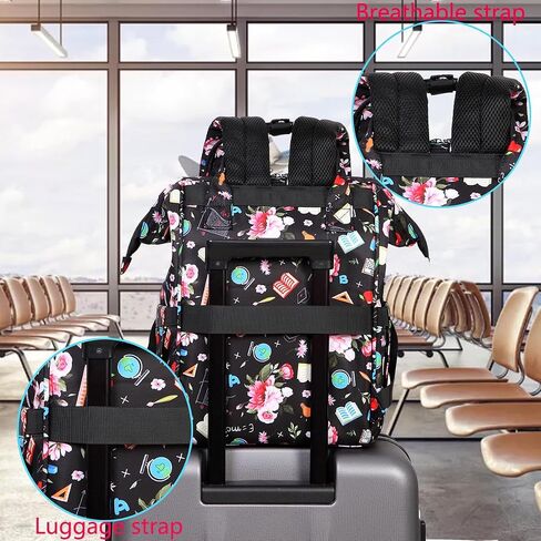 Gatycallaty Teacher Backpack for Women Teacher Laptop Bag Travel Work Gifts Teacher Bookbag Office Educators Large Capacity (BLUETEETH, 15.6 inches) in Saudi Arabia