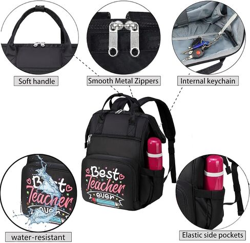Gatycallaty Teacher Backpack for Women Teacher Laptop Bag Travel Work Gifts Teacher Bookbag Office Educators Large Capacity (BLUETEETH, 15.6 inches) in Saudi Arabia