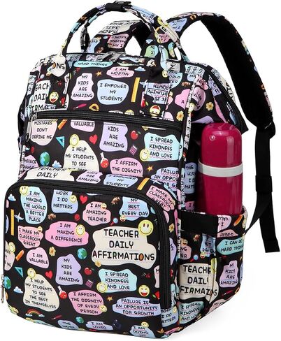 Gatycallaty Teacher Backpack for Women Teacher Laptop Bag Travel Work Gifts Teacher Bookbag Office Educators Large Capacity (BLUETEETH, 15.6 inches) in Saudi Arabia