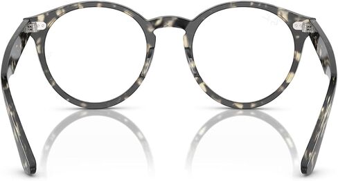 Ray-Ban RX7680V Larry Round Prescription Eyewear Frames, Grey Havana/Demo Lens, 49 mm in Saudi Arabia