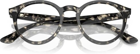 Ray-Ban RX7680V Larry Round Prescription Eyewear Frames, Grey Havana/Demo Lens, 49 mm in Saudi Arabia