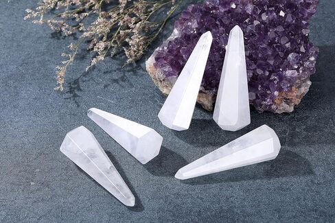 Jovivi Crystal Ring Holder Tower Natural Black Obsidian Crystal Stone Jewelry Ring Display Holder Hexagon Prism Shaped Decorative Wedding Ring Display Stand Finger Ring Storage in Kuwait