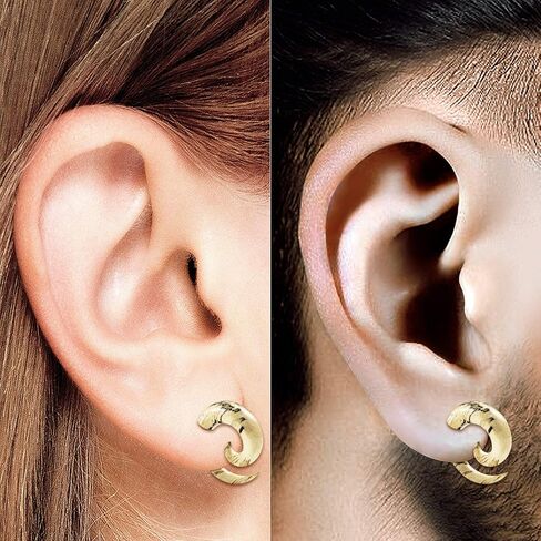 2 أزواج التمر الهندي الخشب دوامة لفائف تفتق المتوسع ثقب المجوهرات الأذن تمتد القرط مقاييس الفص اثنين حجم المقابس in Kuwait