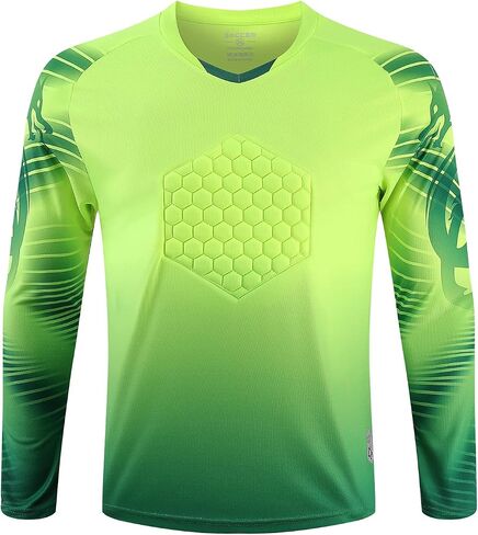Soccer Goalie Jersey Youth Goalkeeper Shirt for Men with Sponge Padded Long in Saudi Arabia