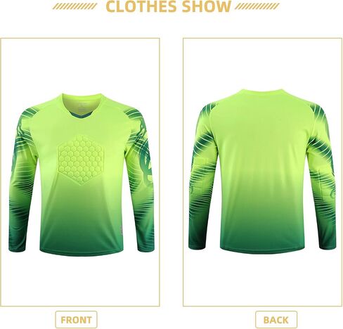 Soccer Goalie Jersey Youth Goalkeeper Shirt for Men with Sponge Padded Long in Saudi Arabia