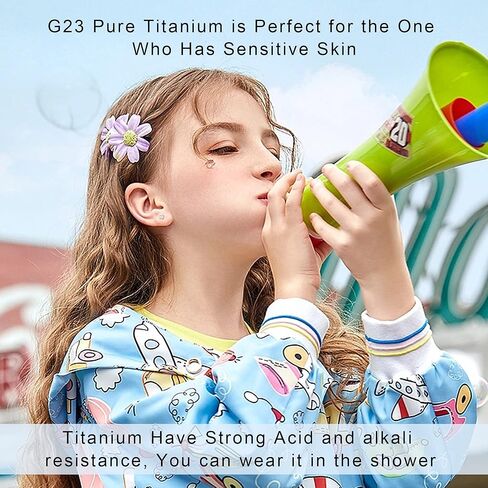 FASACCO 5 أزواج G23 طقم أقراط من التيتانيوم لثقب متعدد أقراط لا تسبب الحساسية 2 مم 3 مم تشيكوسلوفاكيا الكرة مسمار مجموعة الأقراط in Kuwait