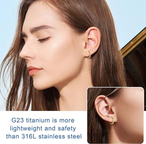 FASACCO 5 أزواج G23 طقم أقراط من التيتانيوم لثقب متعدد أقراط لا تسبب الحساسية 2 مم 3 مم تشيكوسلوفاكيا الكرة مسمار مجموعة الأقراط in Kuwait