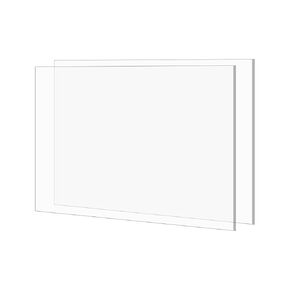 MECCANIXITY Acrylic Sheet, 20 Inch x 16 Inch PMMA Clear Crystal Acrylic Sheets for Art Design, Photo Frame, DIY Display Projects Pack of 2