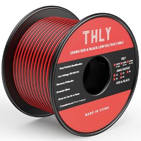 100FT 12 Gauge Wire, Electrical Wire Red and Black Wire 12V Ultra Flexible Low Voltage Wire 12 AWG Wire 2 Conductor Automative Wire for Speaker Landscape Marine Car Lamp LED Lighting