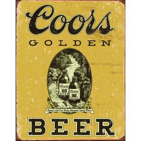 Poster Discount COORS Golden Vintage Tin Sign, 12x16