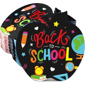 100 Pcs Back to School Paper Napkins School Disposable Napkins School Season Dinner Napkins Table Decoration for First Day of School Party Supplies (Apple)