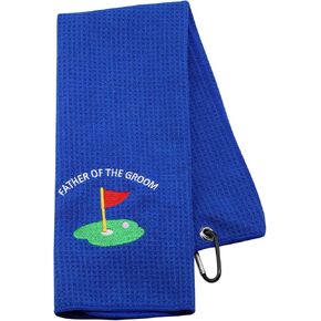 Novelty Golf Towel Inspired Father of The Groom Gift for Wedding Day Wedding Party (FATHER of The GROOM Golftowel)