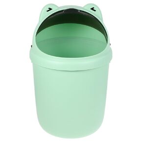 Kichvoe Mini Frog Desktop Trash Can Cute Small Trash Can with Lid Flip Trash Can Mini Garbage Can Small Wastebasket Recycle Bin Vehicle Trash Bin for Bathroom Kitchens Office Dressing Table