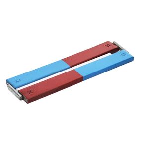 EISCO 2PK Bar Magnets, 6 Inch - N/S - includes Keepers - Chrome Steel