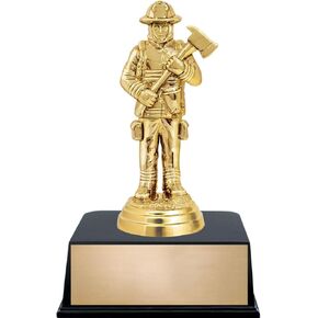 Crown Awards Firefighter Trophy, 6" Firefighter Trophy with Custom Engraving