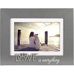 Malden International Designs 3401-46 Love (Paw) is Everything, 4x6 with mat/ 5x7' Without The mat, Gray