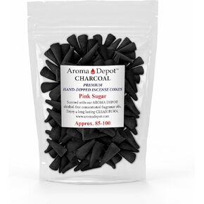 1'' Pink Sugar Charcoal TOPFLOW Incense Cones (Approx. 85-100)