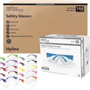 Hyline Safety Glasses | ANSI Z87.1, Impact Resistant, Unbreakable Polycarbonate Lens, Anti-Scratch