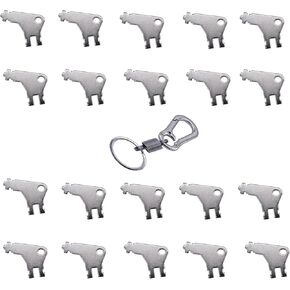 Universal Paper Towel Dispenser 50504 Key Compatible with Georgia Pacific Paper Towel and Toilet Paper Dispensers (Pack of 20), Silver
