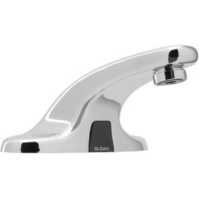 Sloan Optima EBF-650 Sensor Activated Touch-Free Faucet, Commercial Grade, 0.5 GPM, Battery-Powered, Deck Mount, Polished Chrome