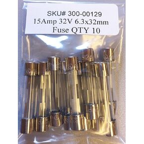 BUSSMANN BY EATON AGC-15-R FUSE, CARTRIDGE, 15A, 6.3X32MM, FAST ACT (10 pieces)