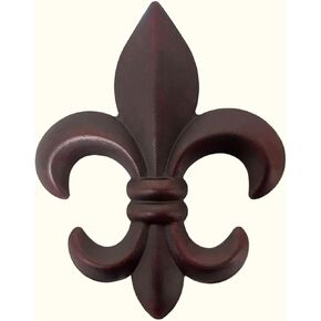 BestGiftEver Fleur De Lis Wall Hanging Metal Plaques with Hanger - Rustic Home Décor 6"