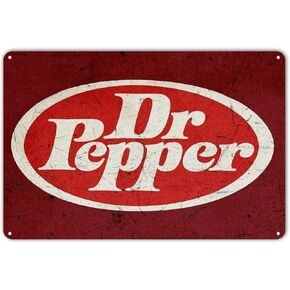 Metal Tin Sign Dr. Pepper Soda Pop Store Advertising Vintage Style Retro Wall Decor Bar 8 x 12 inches