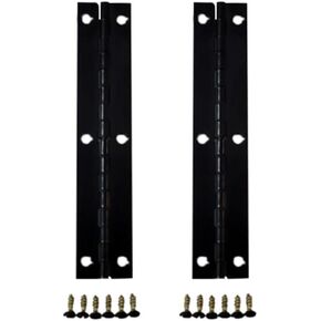 QCAA Solid Brass 180 Degree Narrow Butt Hinge, 4"x3/4" with Stainless Steel Screws, Matte Black, 8 Pack, Made in Taiwan