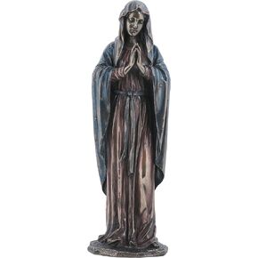 US 11.75 Inch Blessed Virgin Mary Praying Cold Cast Bronze Figurine