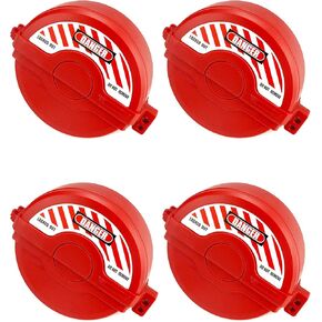 QWORK Gate Valve Lockout, Fits 2.25 to 5 Inch Valves - Pack of 4, Outdoor Faucet Locks, Gas Cylinder Lockout, Red in Kuwait