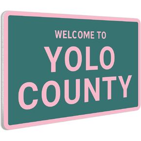 Funny Street Sign 12" x 17" - Welcome to Yolo County Teen Room Decor Aesthetic in Kuwait