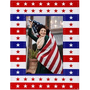 إطار صورة العلم الأمريكي من WaaHome لديكورات الرابع من يوليو، إطار صورة وطني لهدايا المواطنة الأمريكية، هدايا يوم الاستقلال للمحاربين القدامى للنساء والرجال in Kuwait